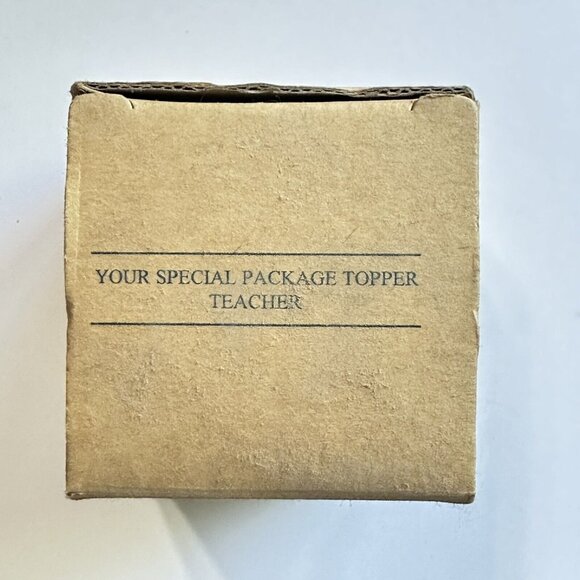 Avon 1997 Holiday Ornament GIFT TOPPER Teddy Bear Holding Apple Teacher Gift - Picture 11 of 11